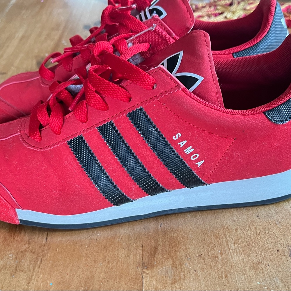 Size 6 1/2 Adidas Samoa Red Sneaker